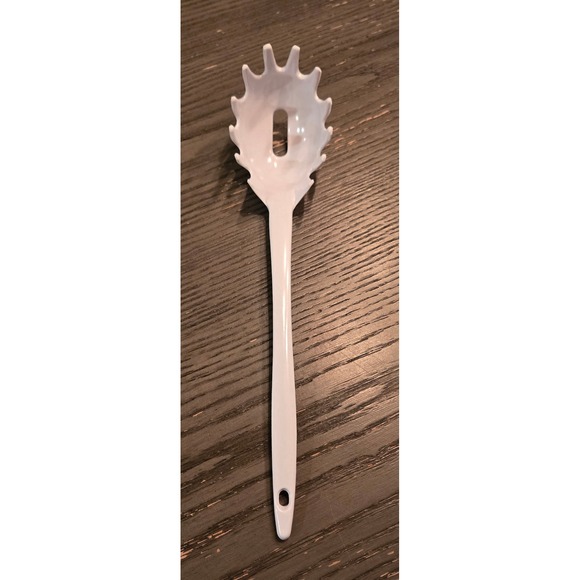 Ekco Other - Vintage EKCO White Spaghetti Server Ladle Slotted Spoon 12 inches
